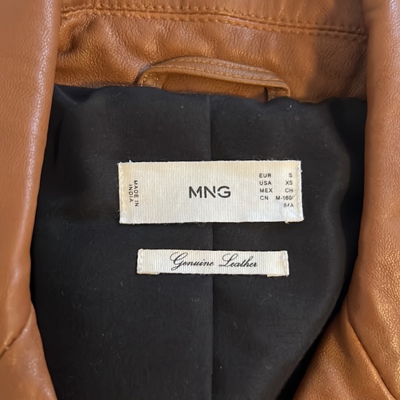 Mango Real Leather Jacket - Picture 4 of 8